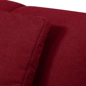 Ecksofa Rosewood Webstoff Kirschrot - Ottomane davorstehend links - Ohne Hocker