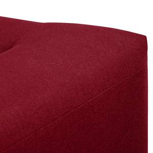 Ecksofa Rosewood Webstoff Kirschrot - Ottomane davorstehend links - Ohne Hocker