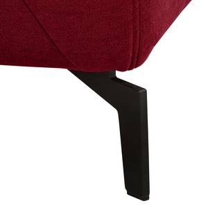 Canapé d'angle Rosewood Tissu - Rouge cerise - Méridienne longue à gauche (vue de face) - Sans repose-pieds
