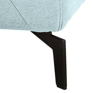 Canapé d'angle Rosewood Tissu - Bleu pastel - Méridienne longue à gauche (vue de face) - Sans repose-pieds
