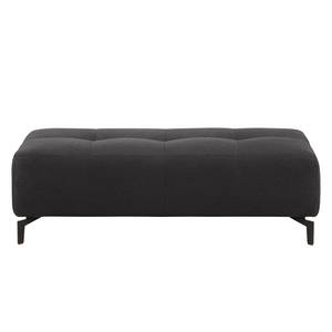 Ecksofa Rosewood Webstoff Dunkelgrau - Ottomane davorstehend rechts - Mit Hocker