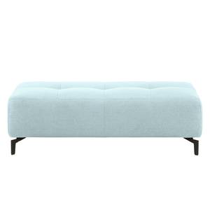 Canapé d'angle Rosewood Tissu - Bleu pastel - Méridienne longue à droite (vue de face) - Avec repose-pieds