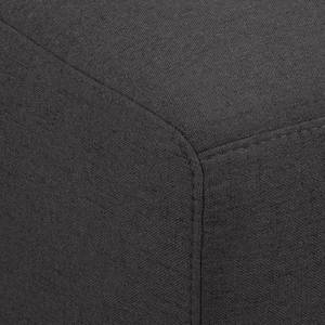 Canapé d'angle Rosewood Tissu - Gris foncé - Méridienne longue à droite (vue de face) - Sans repose-pieds