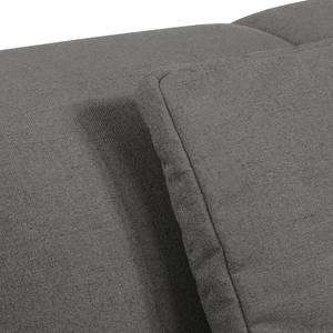 Canapé d'angle Rosewood Tissu - Gris fumé - Méridienne longue à droite (vue de face) - Sans repose-pieds