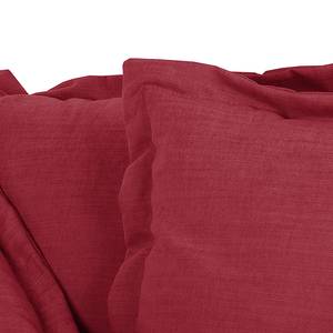 Ecksofa Rouen Webstoff Rot - Longchair davorstehend links