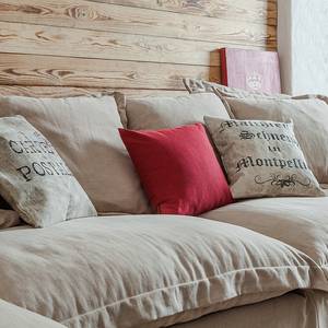 Ecksofa Rouen Webstoff Beige - Longchair davorstehend rechts