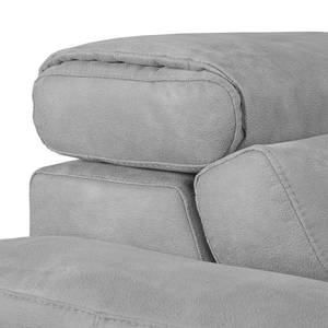 Ecksofa Ryley Kunstleder Antiklederlook - Granit - Longchair davorstehend links