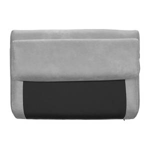 Canapé d'angle Ryley Imitation cuir - Granit - Méridienne courte à droite (vue de face)
