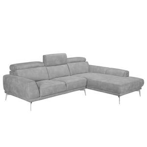 Ecksofa Ryley Kunstleder Antiklederlook - Granit - Longchair davorstehend rechts