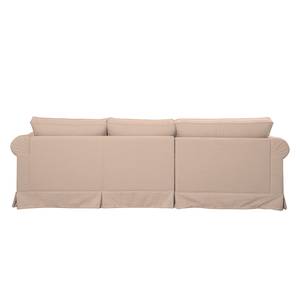 Ecksofa Saltum Webstoff Rosa - Longchair davorstehend links