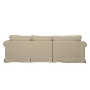 Ecksofa Saltum Webstoff Sand - Longchair davorstehend links