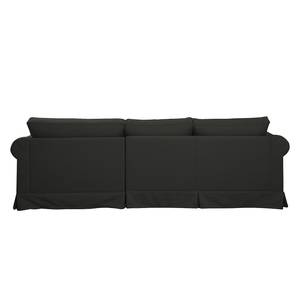 Ecksofa Saltum Webstoff Anthrazit - Longchair davorstehend rechts