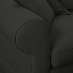 Ecksofa Saltum Webstoff Anthrazit - Longchair davorstehend rechts