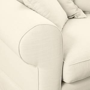 Ecksofa Saltum Webstoff Cremeweiß - Longchair davorstehend rechts