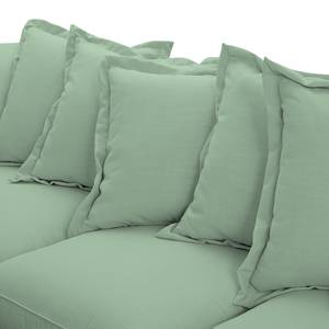 Ecksofa Saltum Webstoff Mint - Longchair davorstehend rechts