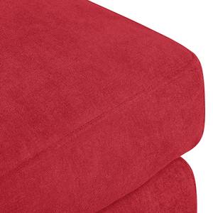 Ecksofa Sare II Microfaser / Strukturstoff Rot - Longchair davorstehend links - Keine Funktion