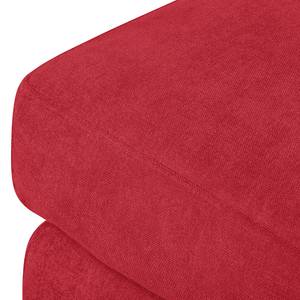 Ecksofa Sare II Microfaser / Strukturstoff Rot - Longchair davorstehend rechts - Keine Funktion