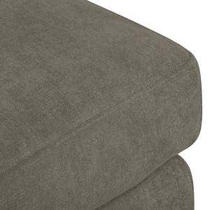 Ecksofa Sare Microfaser / Strukturstoff Mokka / Braun - Longchair davorstehend links - Keine Funktion