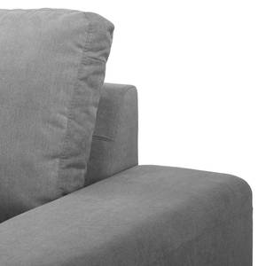 Canapé d'angle Seaton Tissu - Platine - Méridienne courte à droite (vue de face)