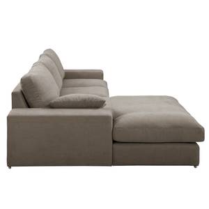 Ecksofa Seaton Webstoff - Sandgrau - Longchair davorstehend links