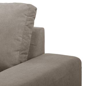 Ecksofa Seaton Webstoff - Sandgrau - Longchair davorstehend rechts