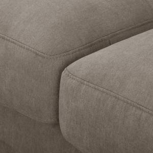 Canapé d'angle Seaton Tissu - Gris sable - Méridienne courte à droite (vue de face)