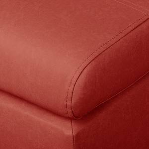 Canapé d'angle Seward I Imitation cuir - Rouge - Méridienne courte à droite (vue de face)