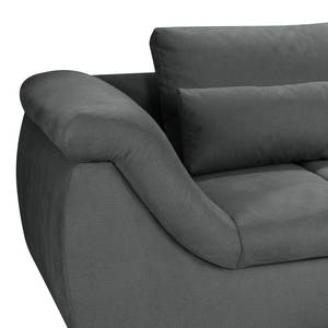 Ecksofa Seymore Microfaser Microfaser - Grau - Longchair davorstehend rechts