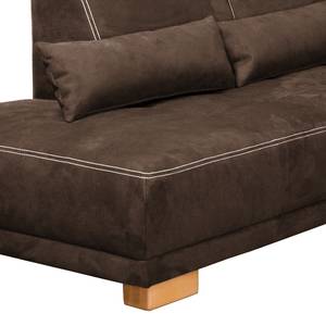 Ecksofa Seymoure Microfaser Kokosnuss Braun - Longchair davorstehend links - Keine Funktion