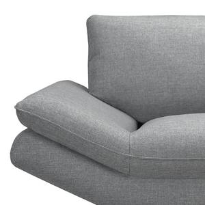 Canapé d'angle Sharon Tissu gris - Méridienne à droite (vue de face) - Sans appui-tête