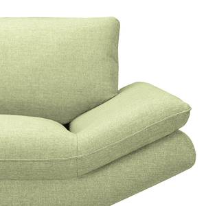 Canapé d'angle Sharon Tissu vert - Méridienne à droite (vue de face) - Sans appui-tête