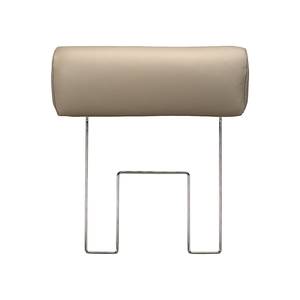 Ecksofa Silvano Echtleder Beige - Longchair davorstehend links - ohne Kopfstütze