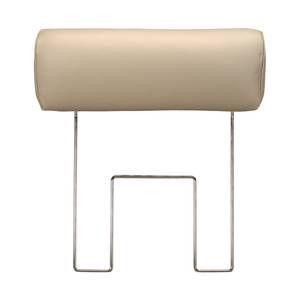 Hoekbank Silvano beige echt leer - longchair vooraanzicht links - met 1 hoofdsteun - Met hoofdsteun