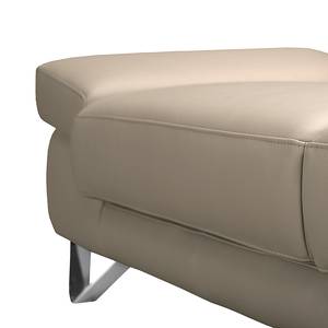 Canapé d'angle Silvano Imitation cuir taupe Méridienne à gauche (vue de face) Sans appui-tête