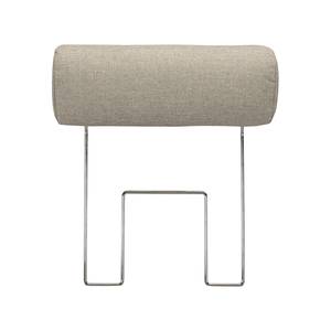 Ecksofa Silvano Webstoff Beige - Longchair davorstehend links Ohne Kopfstütze