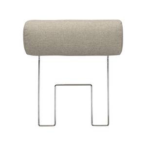 Ecksofa Silvano Webstoff Beige - Longchair davorstehend rechts - mit 1 Kopfstütze