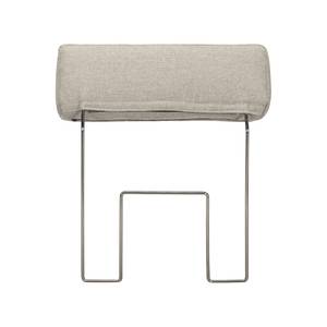 Ecksofa Silvano Webstoff Beige - Longchair davorstehend rechts Mit 1 Kopfstütze