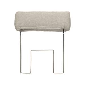 Ecksofa Silvano I Webstoff Beige - Longchair davorstehend links - Mit Kopfstütze