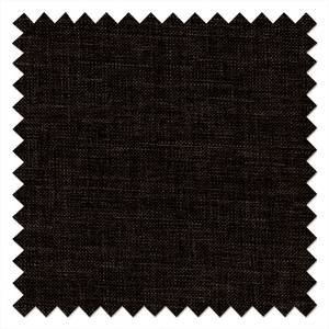 Canapé d'angle Silvano Tissu marron noir Méridienne à droite (vue de face) Sans appui-tête