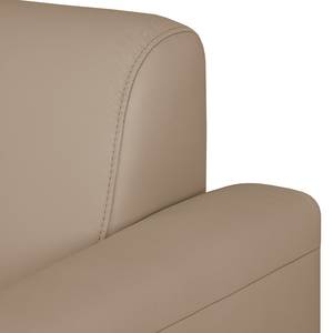 Ecksofa Sisto I Echtleder Cappuccino - Longchair davorstehend links