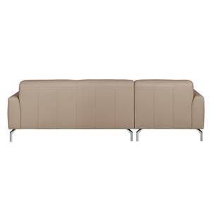 Ecksofa Sisto I Echtleder Cappuccino - Longchair davorstehend links