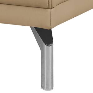 Ecksofa Sisto I Echtleder Echtleder - Sand - Longchair davorstehend links