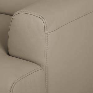 Ecksofa Sisto II Echtleder Taupe - Longchair davorstehend links