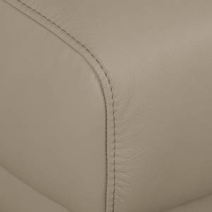 Canapé d'angle Sisto II Cuir véritable - Taupe - Méridienne courte à gauche (vue de face)