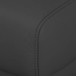 Canapé d'angle Sisto II Cuir véritable - Anthracite - Méridienne courte à droite (vue de face)