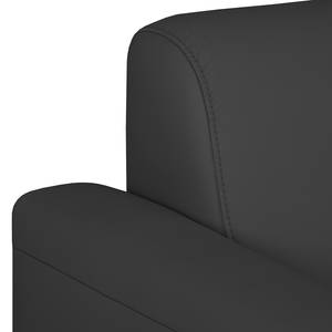 Ecksofa Sisto II Echtleder Anthrazit - Longchair davorstehend rechts