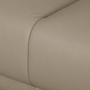 Canapé d'angle Sisto II Cuir véritable - Taupe - Méridienne courte à droite (vue de face)