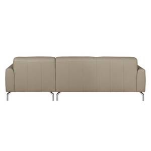 Ecksofa Sisto II Echtleder Taupe - Longchair davorstehend rechts