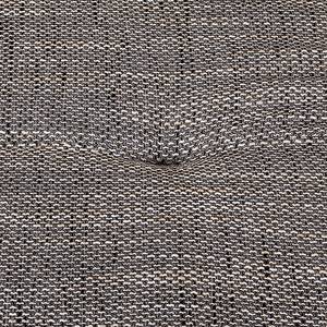 Canapé d'angle SitCom Imitation cuir / Tissu structuré - Blanc / Gris - Méridienne courte à gauche (vue de face)