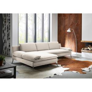 Ecksofa Smoky Bay Webstoff - Kaschmir - Longchair davorstehend links - Armlehne verstellbar